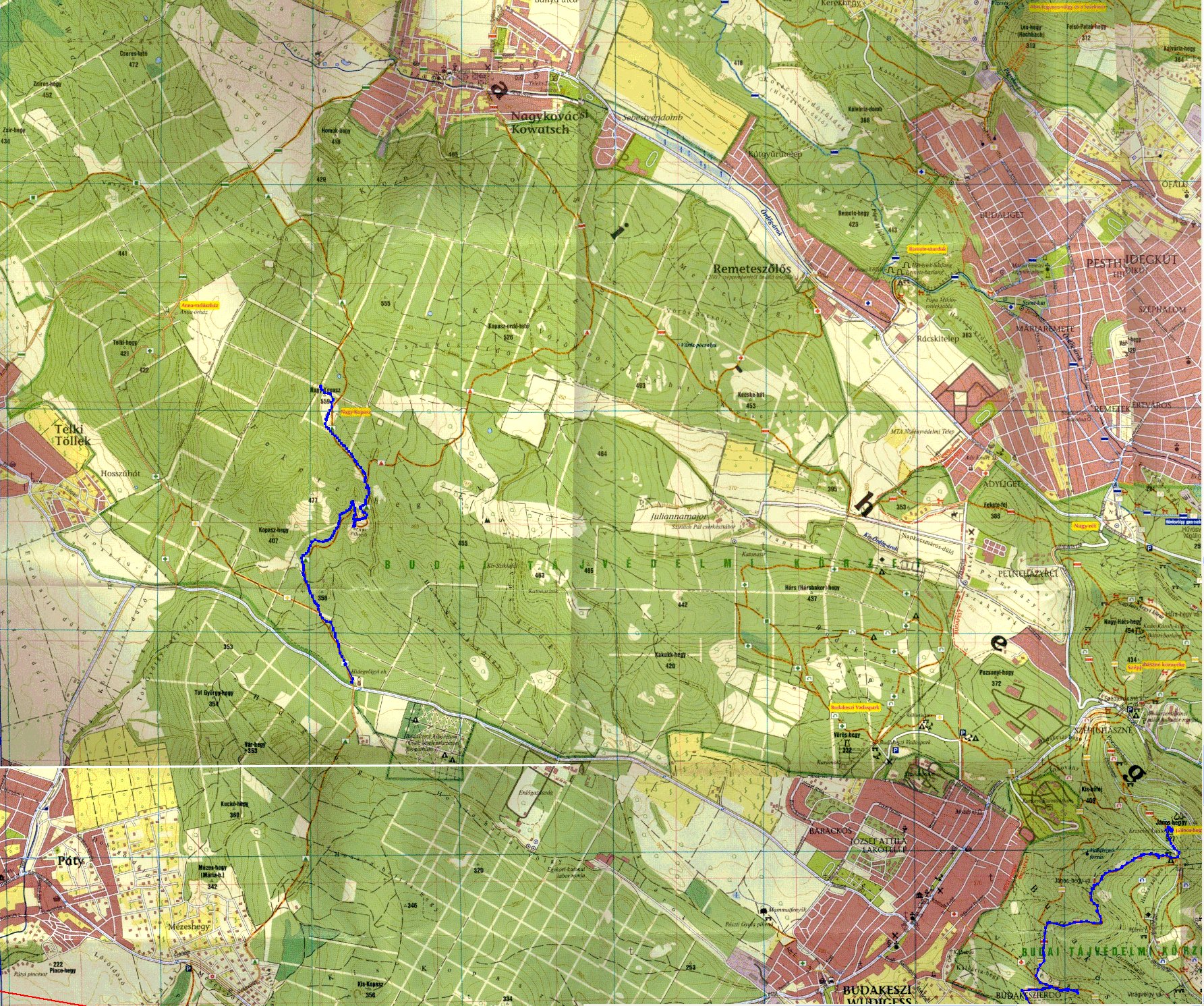 telki térkép Nagy kopasz hegy telki térkép